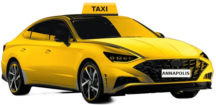 Yellow Annapolis taxi cab